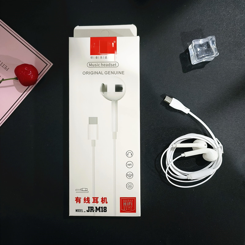 smartphone headset 3.5 round hole/type-c interface wide mouth earphone drive-by-wire with microphone can answer phone calls Application Scenario