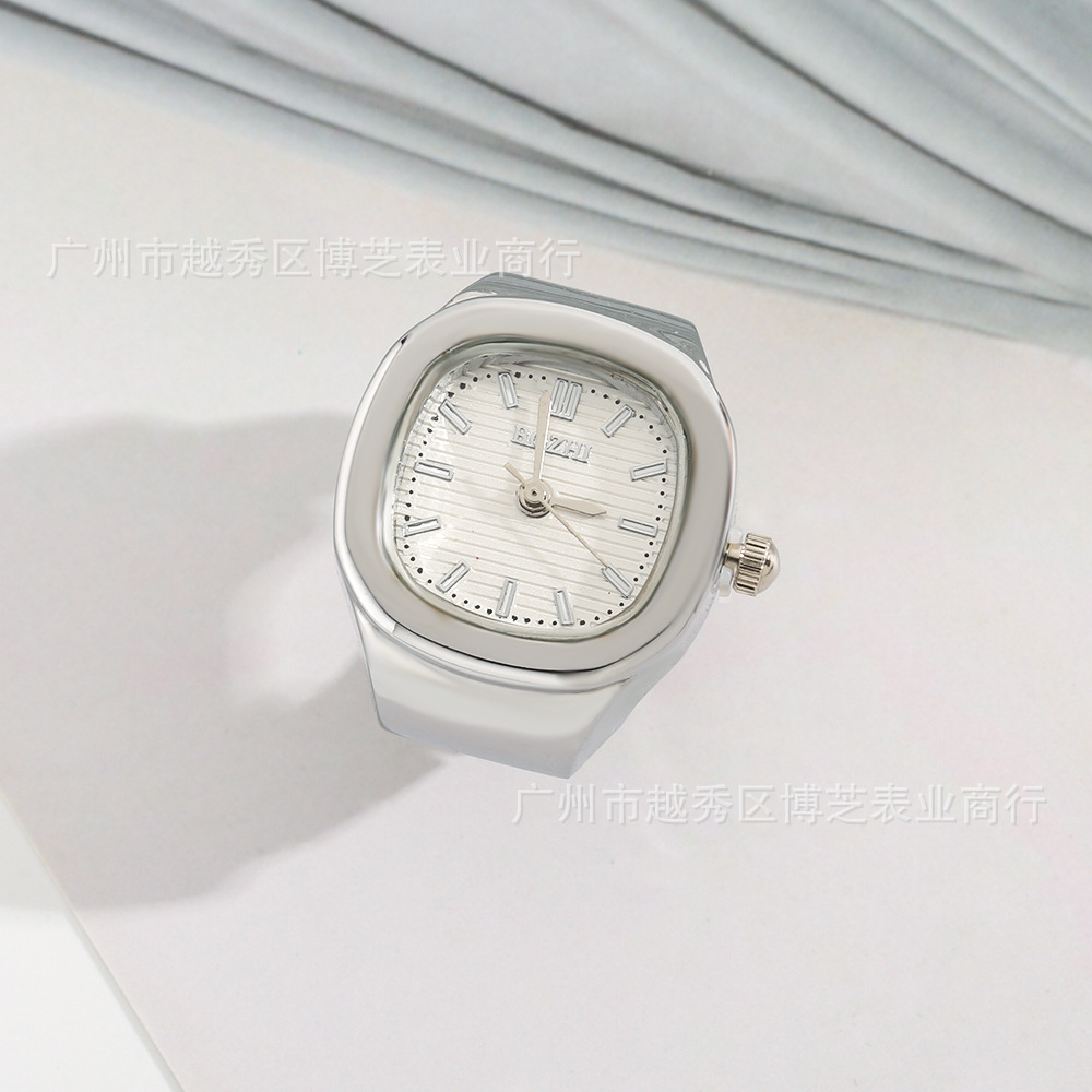 [ring watch] new hot sale square ring watch aliexpress amazon foreign trade popular style watch time details Picture