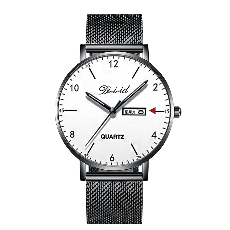 diz youth examination watch male student trendy non-mechanical watch junior high school students luminous waterproof quartz watch full figure