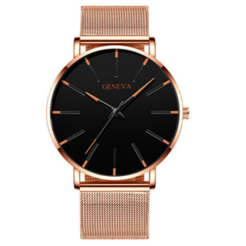 geneva men's simplicity business watch male geneva foreign trade popular style fashion mesh strap quartz watch 1 piece wholesale Application Scenario
