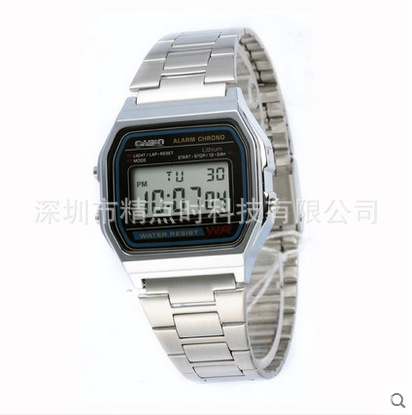 popular retro led digital display timing multi-function sports student electronic watch acrylic mirror 159wa/91 Specification drawing