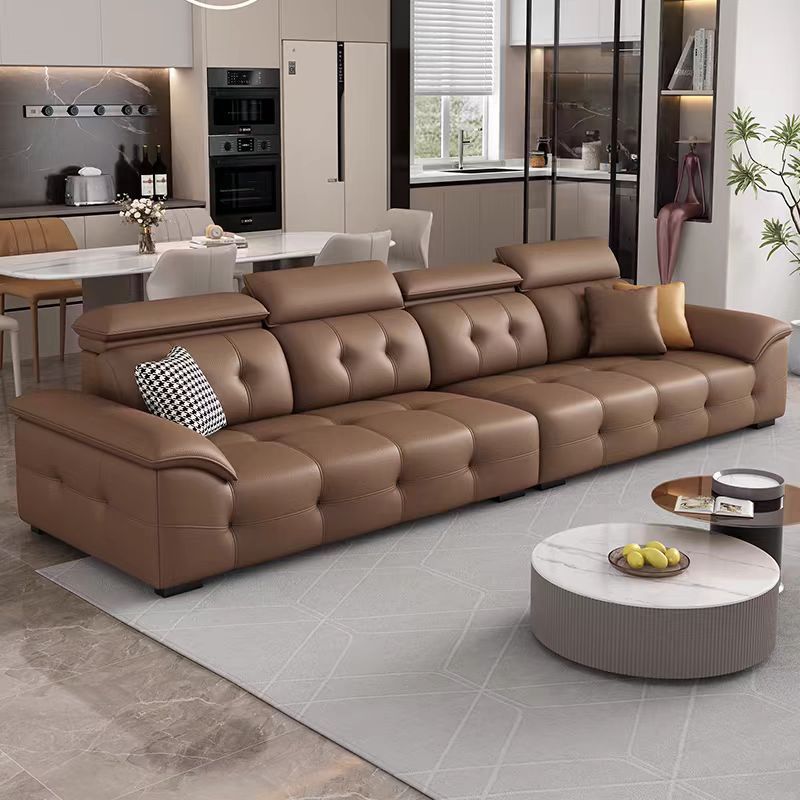 lawrence leather sofa italian minimalist home furniture large and small apartment type light luxury modern minimalist straight row living room Specification drawing