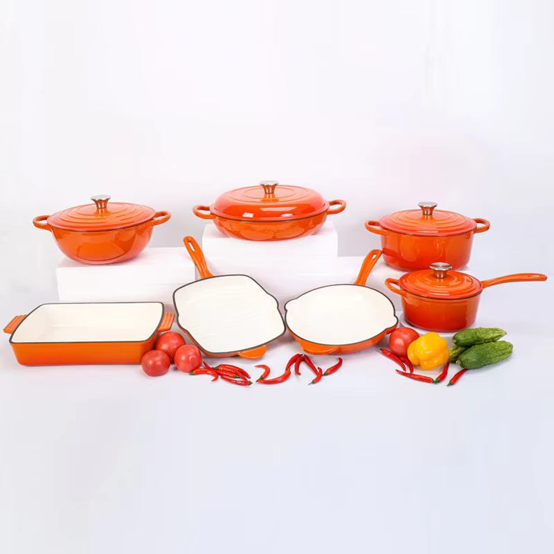 cast iron pot enamel pot s. jade stockpot 11pcs set/7 set/fry pan/castironco full figure