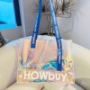 free sample pvc jelly bag pvc laser bag handbag transparent hand gift shopping square bag Item Picture