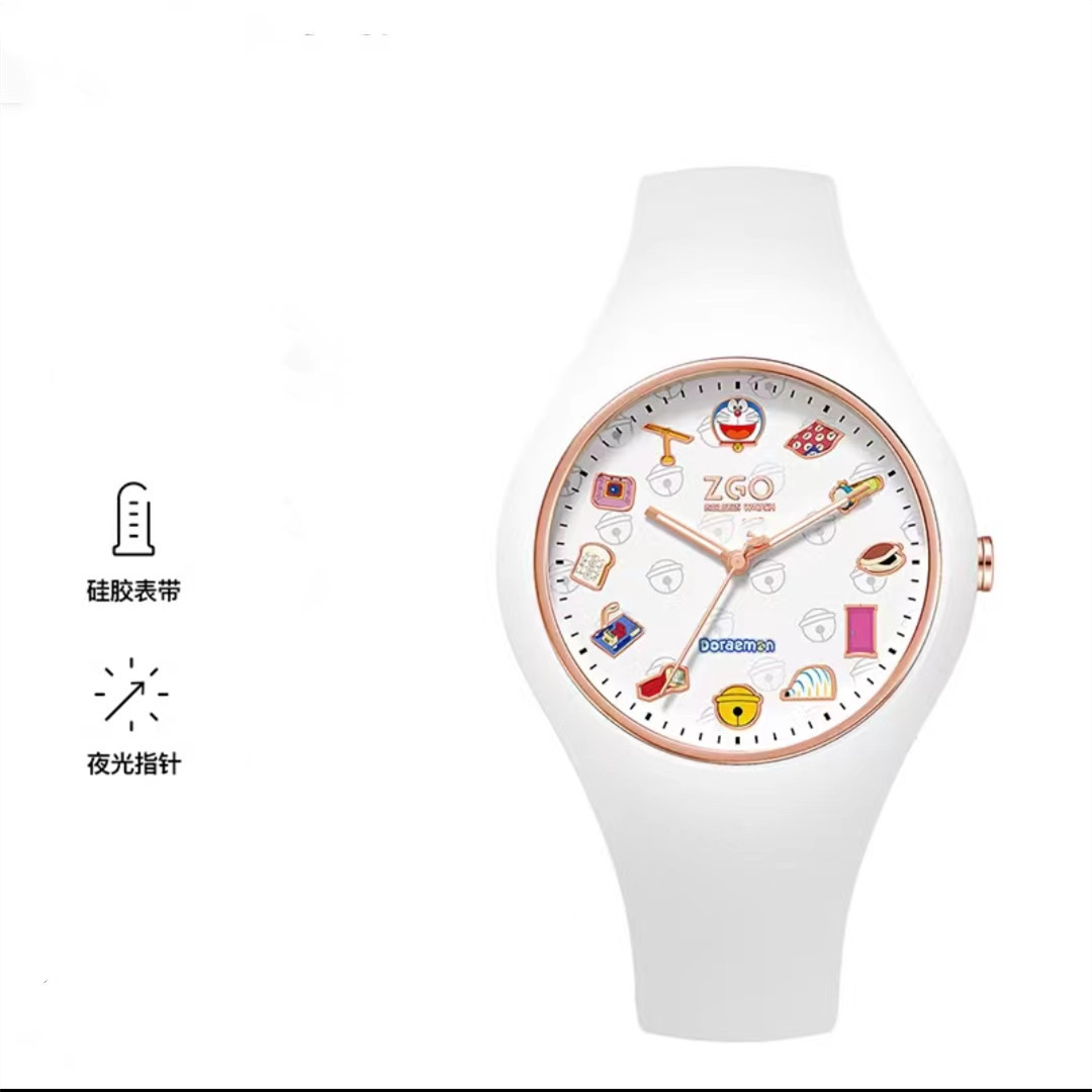 children's cartoon doraemon silicone watch pokonyan boys and girls junior high school quartz watch large dial luminous Application Scenario
