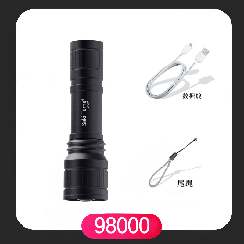 led strong light small flashlight usb rechargeable multifunctional mini student portable working lighting lamp wholesale gift full figure