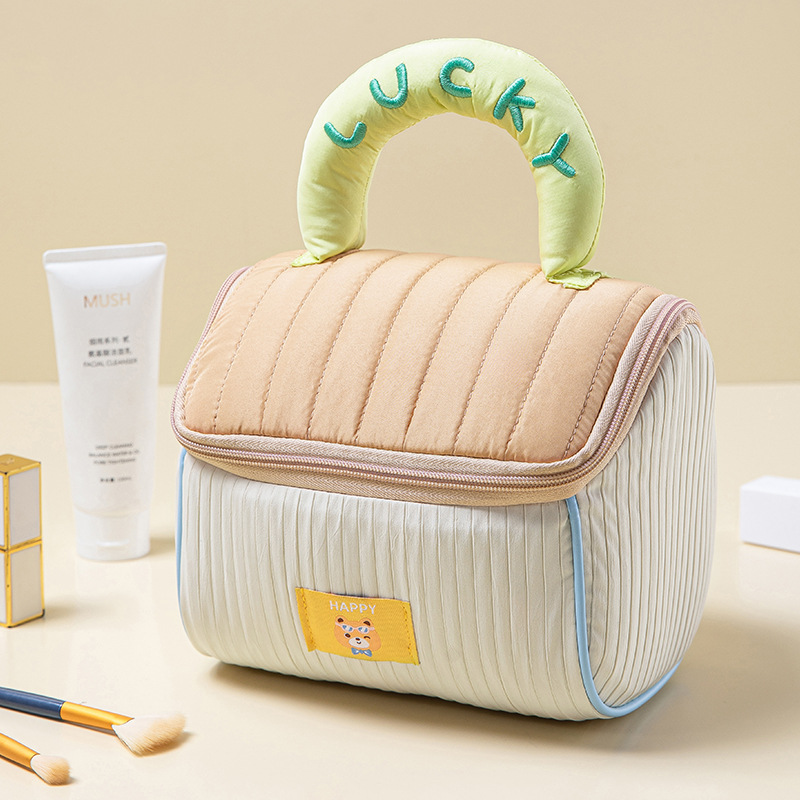 fun cottage storage bag portable house cosmetic bag thickened and large-capacity wash bag soft portable pouch details Picture
