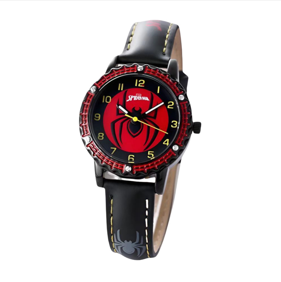 fashion children's cool cartoon watch boy spider student waterproof quartz watch luminous pointer table wholesale full figure