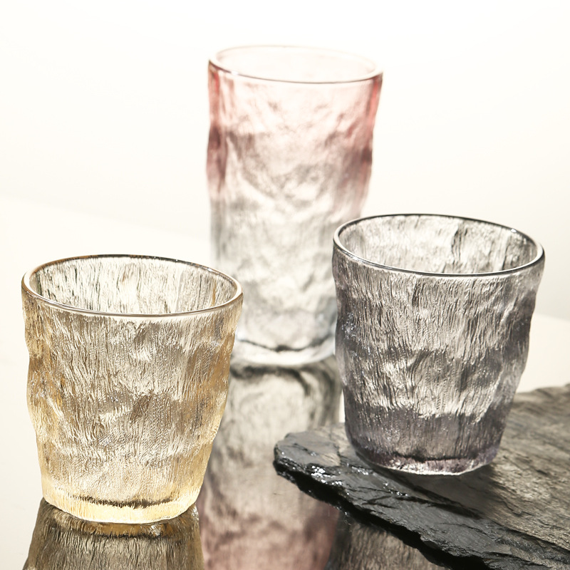 glass cup ins style new glacier cup simple beer steins milk cup good-looking glass water cup gift details Picture