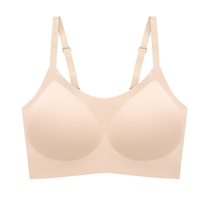 2022 cloud seamless underwear women's same thin adjustable shoulder strap fixed cup sports non-size bra Specification drawing