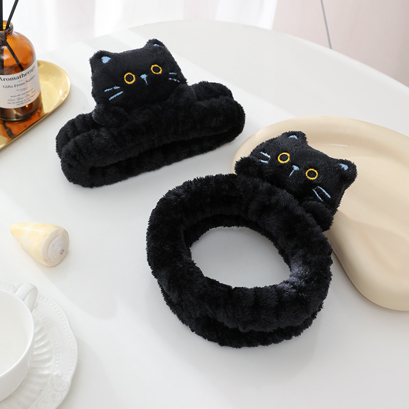 ins style  hair band face wash headband girls makeup remover hair cover flannel confinement headscarf non-slip headband bandeau Specification drawing