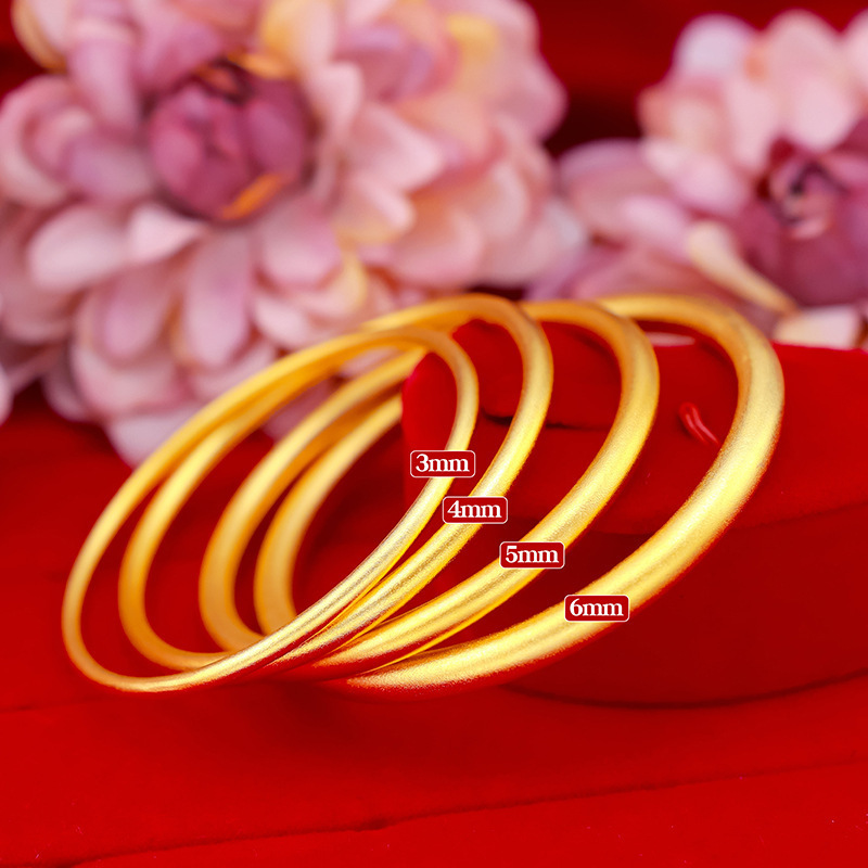 gold shop same style heritage ancient jade bracelet all-match solid simple bracelet wedding jewelry gold bracelet tik tok live stream Specification drawing