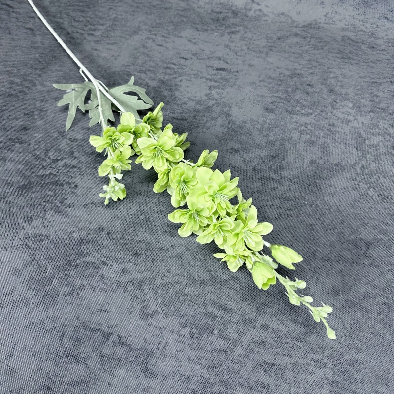 artificial flower 2 fork polyester ribbon flocking big flying swallow blue hyacinth wedding road lead wedding decorative fake flower wholesale Specification drawing