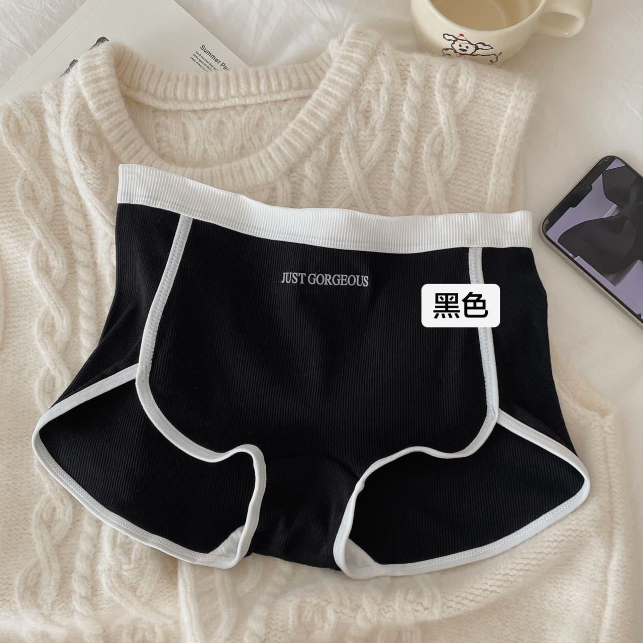 sports style comfortable boxer briefs summer fashion new three-dimensional comfortable traceless mid waist anti-exposure women's underwear Application Scenario