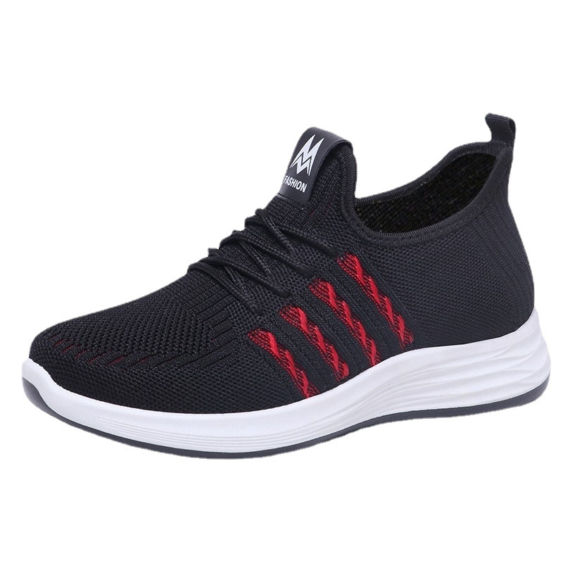 2023 new summer trendy women's breathable shoes comfortable flyknit breathable casual sneaker lightweight non-slip mom shoes Item Picture
