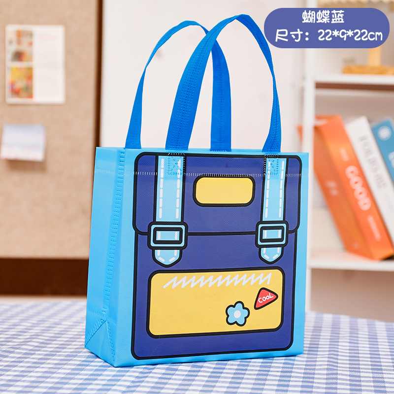 dopamine handbag student cute non-woven tote bag children's day with hand gift bag cartoon gift bag details Picture