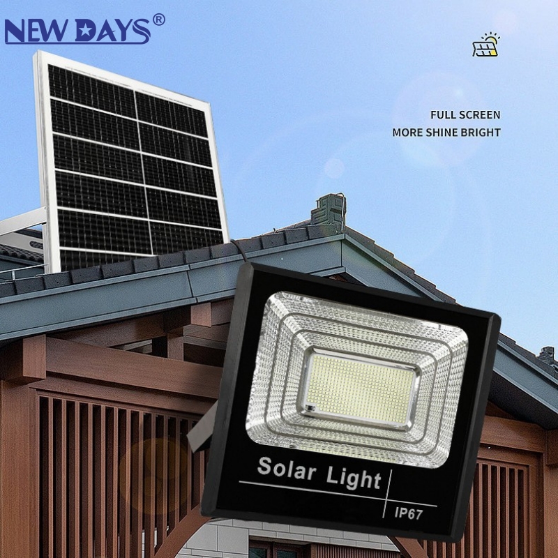 NEWDAYS品牌新款跨境LED迷你塑料聚宝盆太阳能投光灯家用庭院照明灯露营灯帐篷灯户外应急灯节能高亮太阳能路灯
