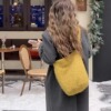 huangguoshu shoulder cross body fur bag autumn and winter woolen bag lightweight commuter bag all-match simple leisure magnetic snap design details Picture