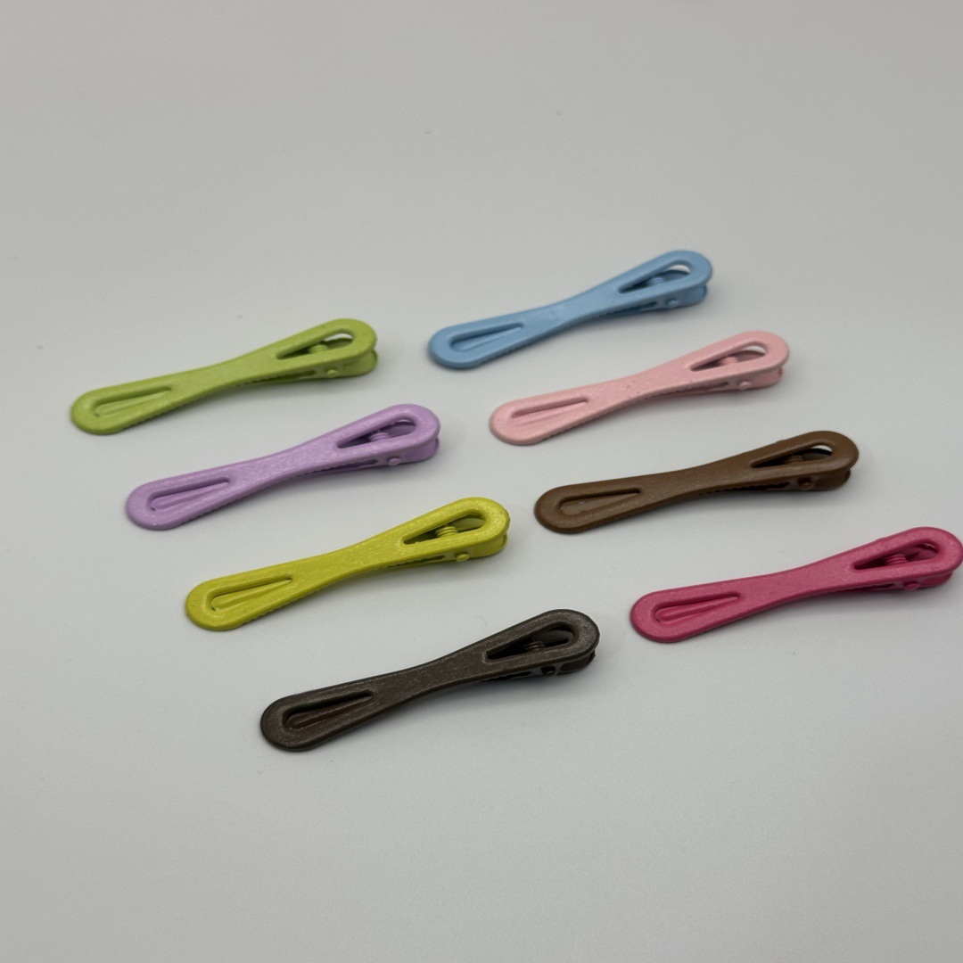 dopamine candy color metal hollow barrettes wave hair clip for broken hair barrettes sub side clip bang clip duckbill clip sub diy Specification drawing