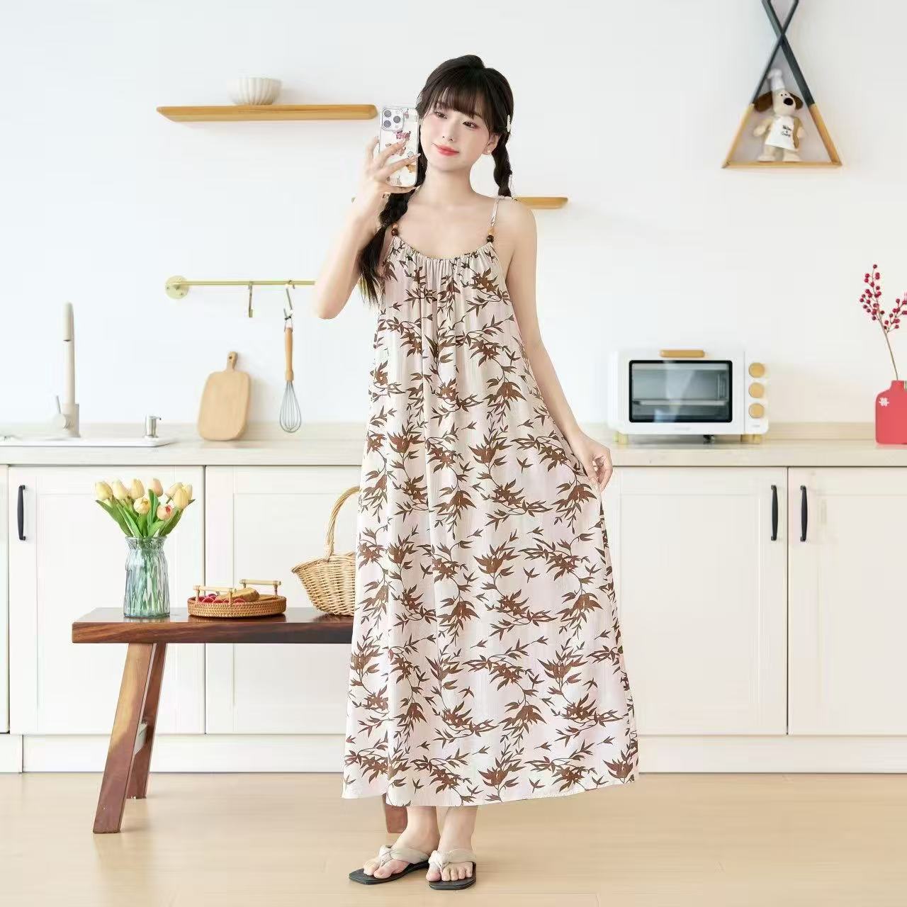 莫代尔紧身女装亮片吊带抹胸上衣女人运动碎花裙时尚百搭