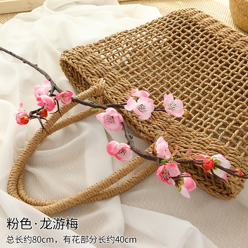 factory wholesale emulational plum wintersweet red plum blossom cherry blossom fake plum blossom silk flower fake flower peach blossom artificial flower Item Picture