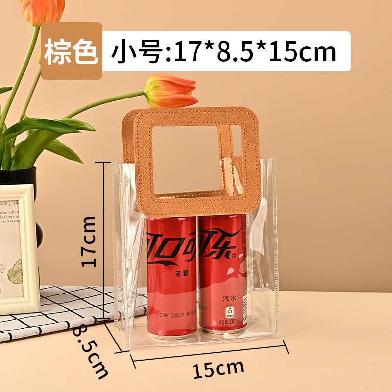 wedding candy flowers gift bag transparent pve handbag internet celebrity stall love hand-held wedding companion gift bag customization Specification drawing