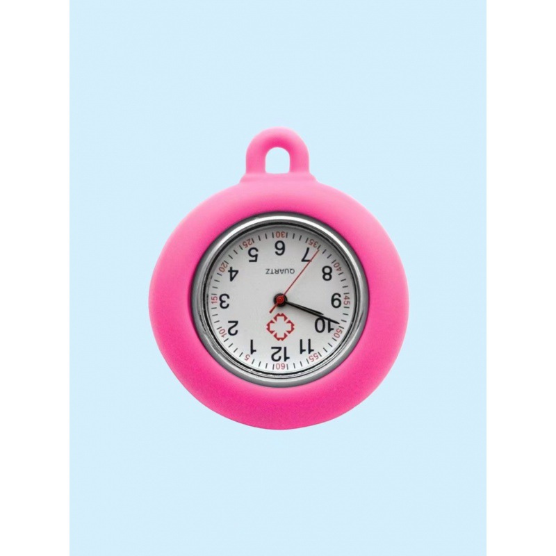 hot sale round silicone nurse watch student exam cute pocket watch simple nurse chest pocket watch quartz watch wholesale full figure