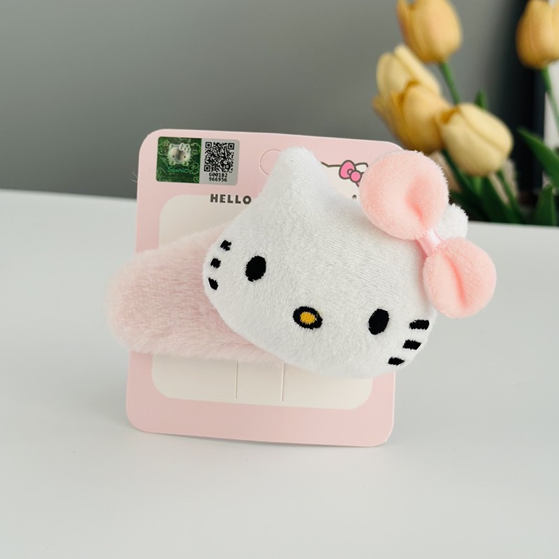 sanrio doll clow m plush barrettes side furry large bb clip girl bang side clip cute hairpin barrettes full figure