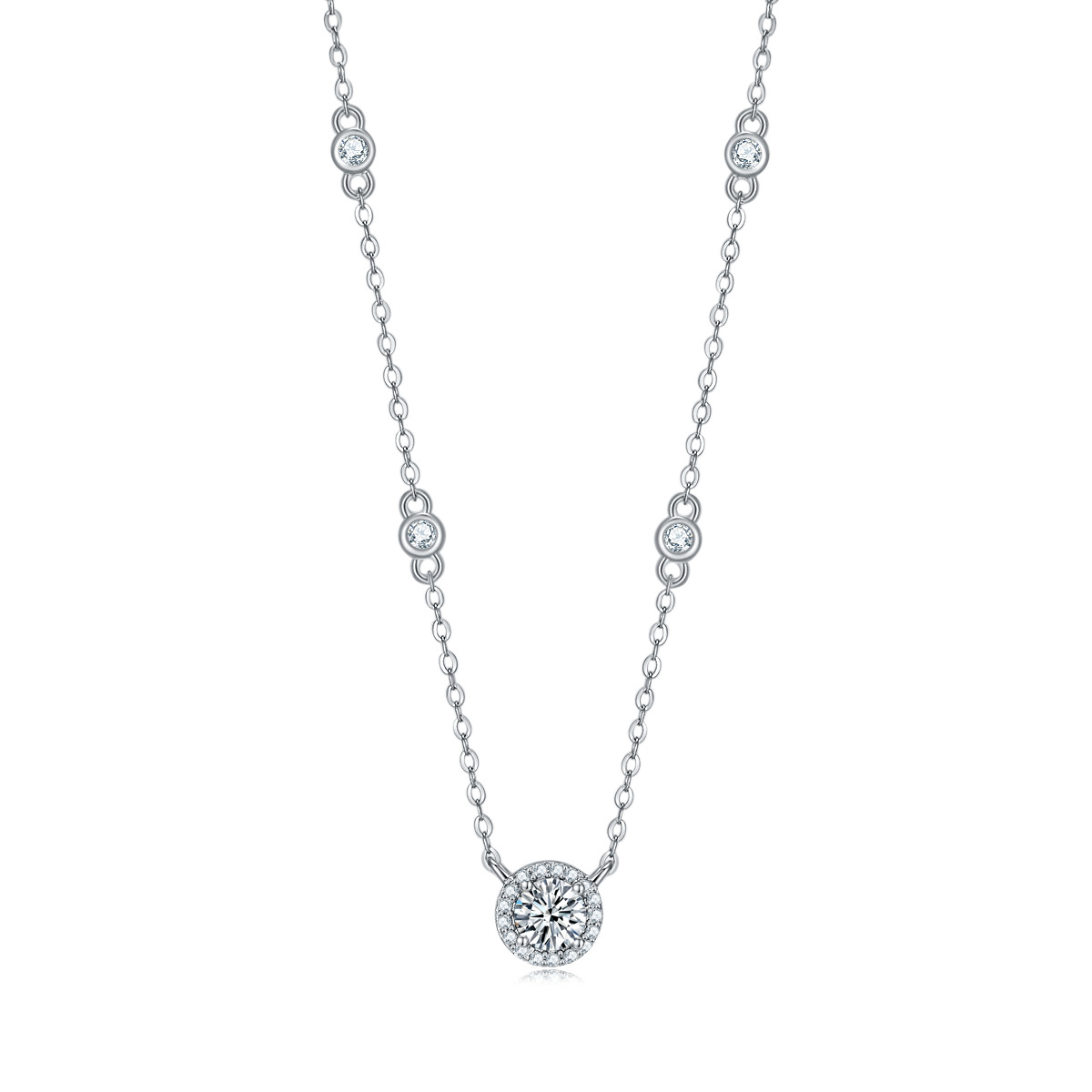 925 silver star pendant fashion short necklace non-fading internet celebrity hot sale moissanite necklace twin advanced Application Scenario