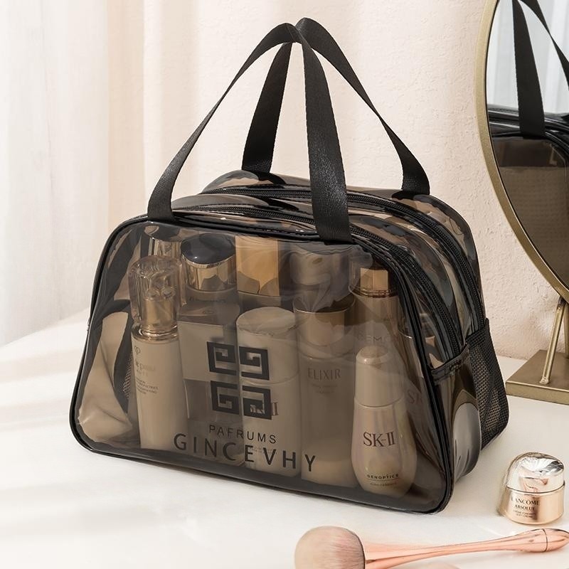 cosmetic bag wash bag large thickened double layer dry wet separation portable travel beach swimming pool toiletries storage bag Application Scenario