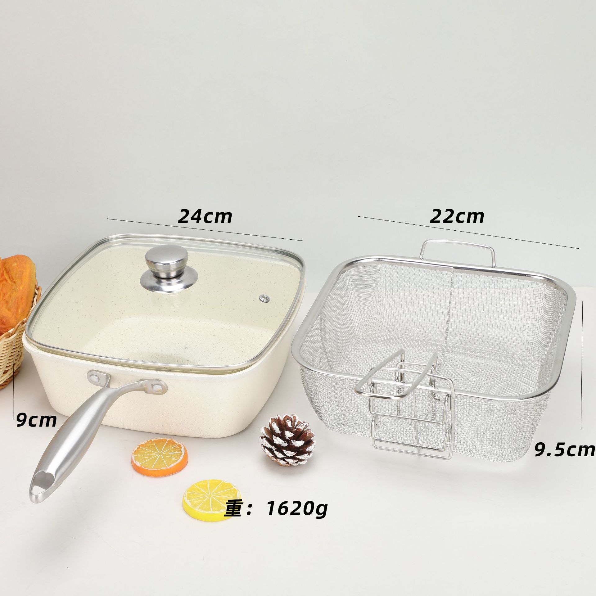 4pcs frying pan cross-border korean household set pot soup pot medical stone non-stick pan frying pan Item Picture