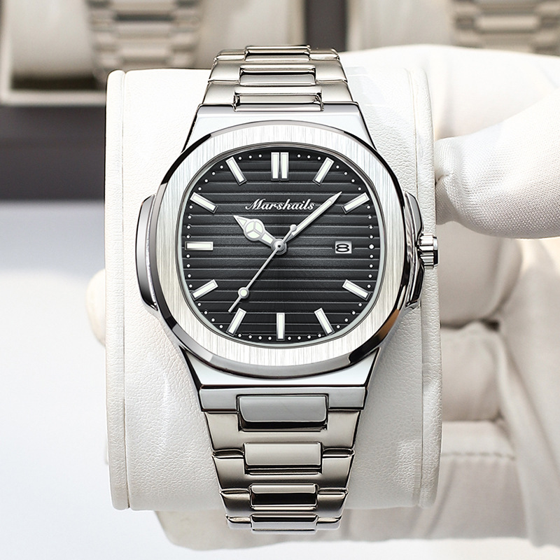 swiss brand new waterproof ultra-thin men's watch calendar quartz watch live broadcast foreign trade popular style one piece dropshipping Item Picture