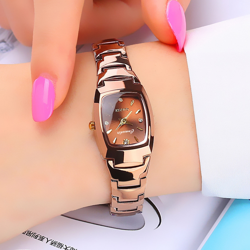 tungsten steel watch women's waterproof simple temperament women's watch small dial women's quartz watch foreign trade cross-border one piece dropshipping full figure