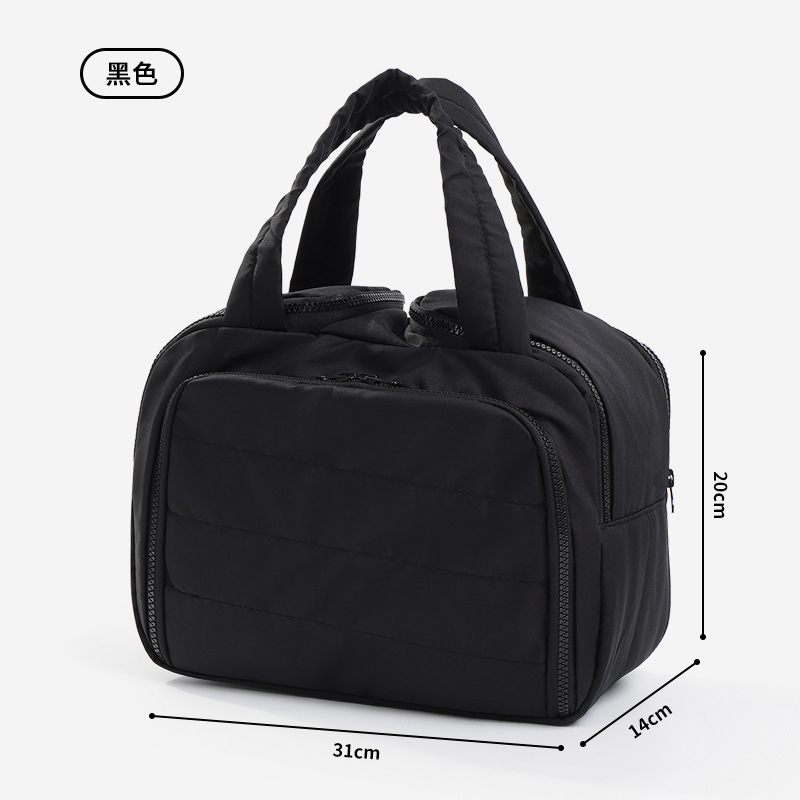 cross-border new arrival travel portable large capacity wash bag travel portable partition skincare storage bag female cosmetic bag details Picture