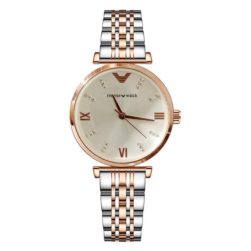 ruishi kaiqi new starry women's watch good-looking steel belt ultra-thin fashion student waterproof quartz watch details Picture
