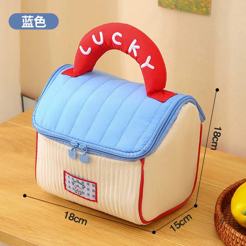cute house cosmetic bag women's large capacity 2025 new portable travel toiletries portable partition buggy bag Application Scenario
