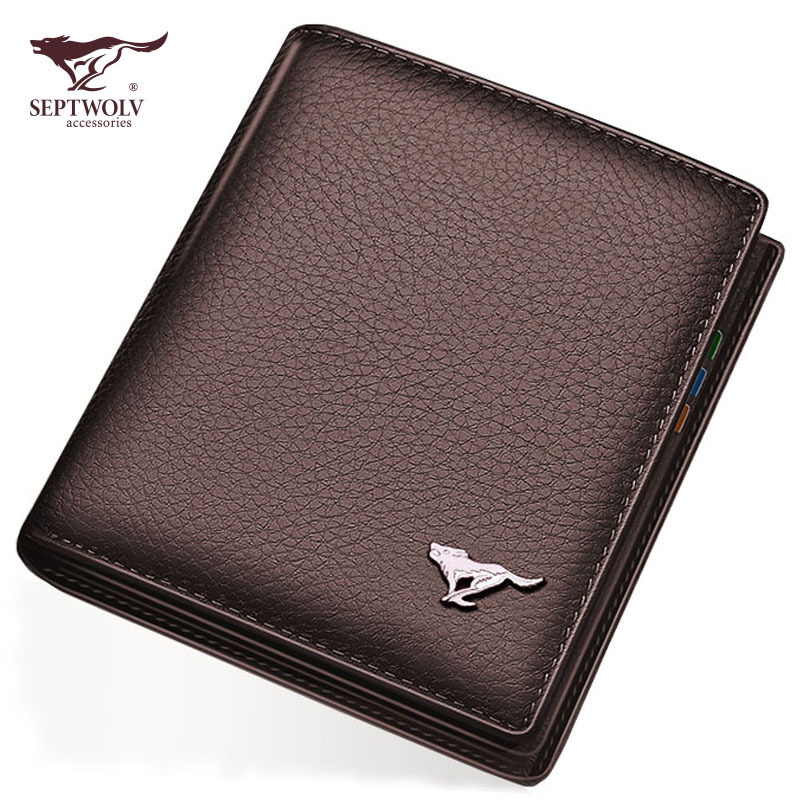 men's wallet new first layer cowhide wallet short intrazone thin coat with zip men's vertical design wallet valentine's day gift Item Picture