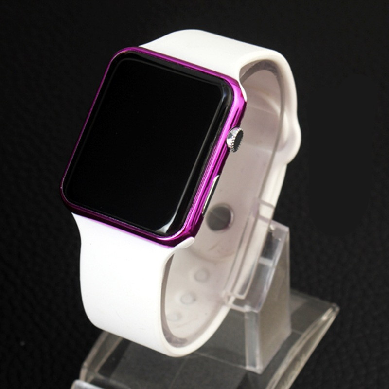 new fashion creative led square thin electronic watch sports student display screen electronic silicone watch Specification drawing