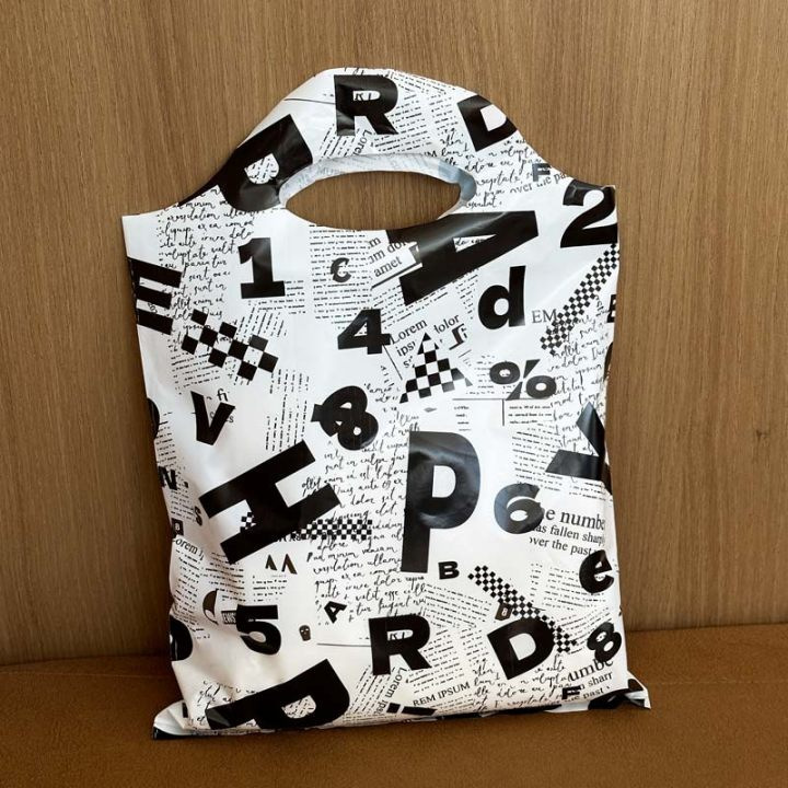 exquisite small gift bag cute cartoon bag clothing store handbag underwear children's clothing bag plastic bag y73 details Picture