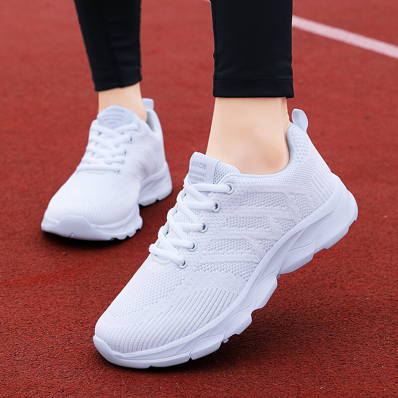 2024 spring and summer women's shoes mesh breathable sneakers women's walking leisure tourist shoes lightweight flyknit student running shoes Specification drawing