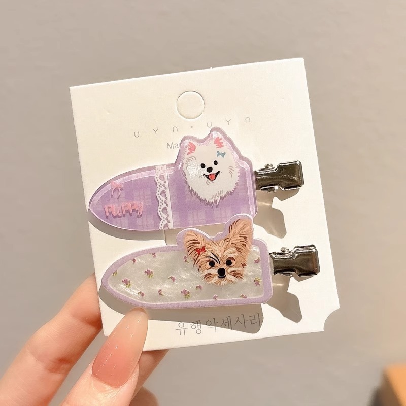 cute sweet dopamine jelly color seamless barrettes side bangs broken hair duckbill clip girl heart clip hair accessories Application Scenario