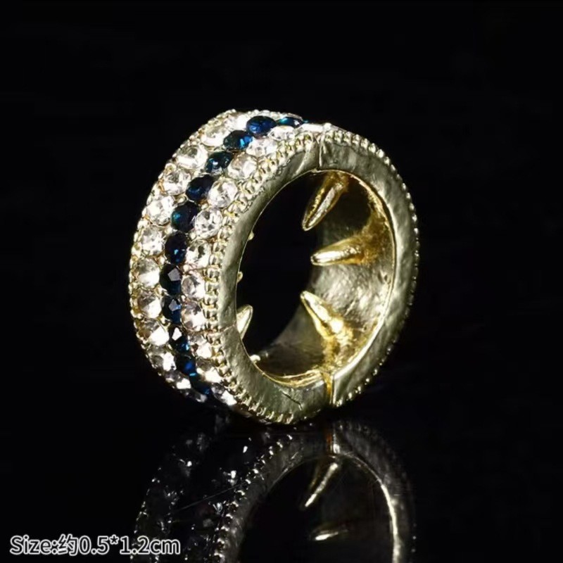 yu shuxin same style hair clip women 2025 new metal woven barrettes rhinestone round tentacle side clip small hairclip headdress full figure