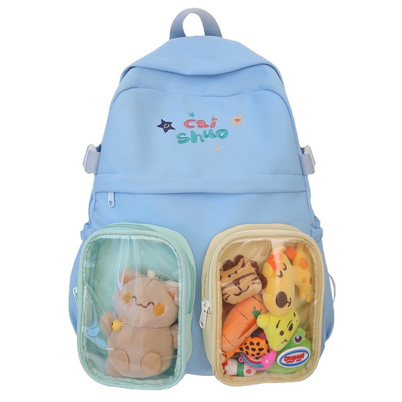 The trend of ins Japanese and Korean cute and fresh cartoon backpacks, children's pain bags, computer bags, and large-capacity schoolbags for primary school students Item Picture