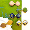 hardware veneer bow hair clip/antique style song dynasty brocade self-made diy barrettes with cover bottom embryo material package song dynasty brocade elements Specification drawing