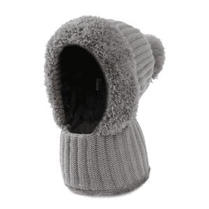 korean style winter fleece-lined thickened woolen cap children's cute knitted hat ear protection ski cap cycling thermal lei feng cap Specification drawing