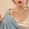 mermaid tears 925 sterling silver water drop necklace for women light luxury minority women 2025 new popular accessories full figure