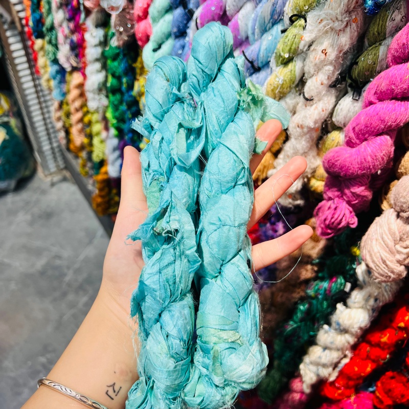 DIY imported new silk yarn, purely handcrafted. DIY accessories, accessories, decorative bags, necklaces, bracelets, and accessories. 2 Specification image