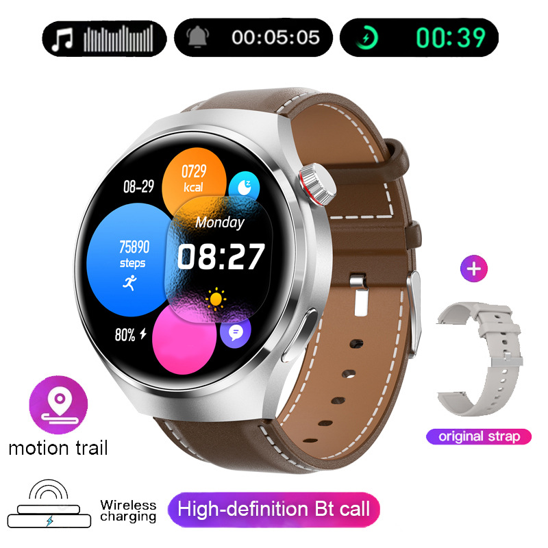 cross-border large round screen gt40pro smart watch bluetooth calling heart rate sleep men's outdoor sports watch full figure