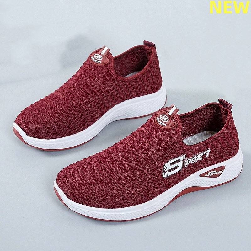2025 spring new flying woven old beijing cloth shoes women's foreign trade stall running walking shoes casual sneakers women Specification drawing