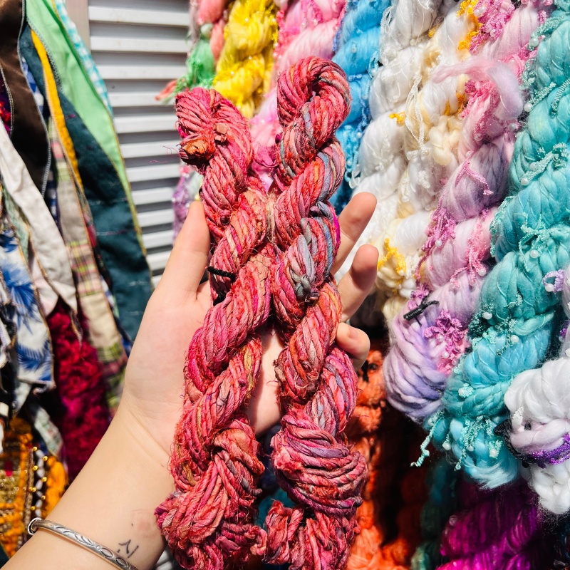 Rope and thread materials in stock: 72 # silk thread, braided rope, beaded elastic thread, DIY handmade materials details Picture